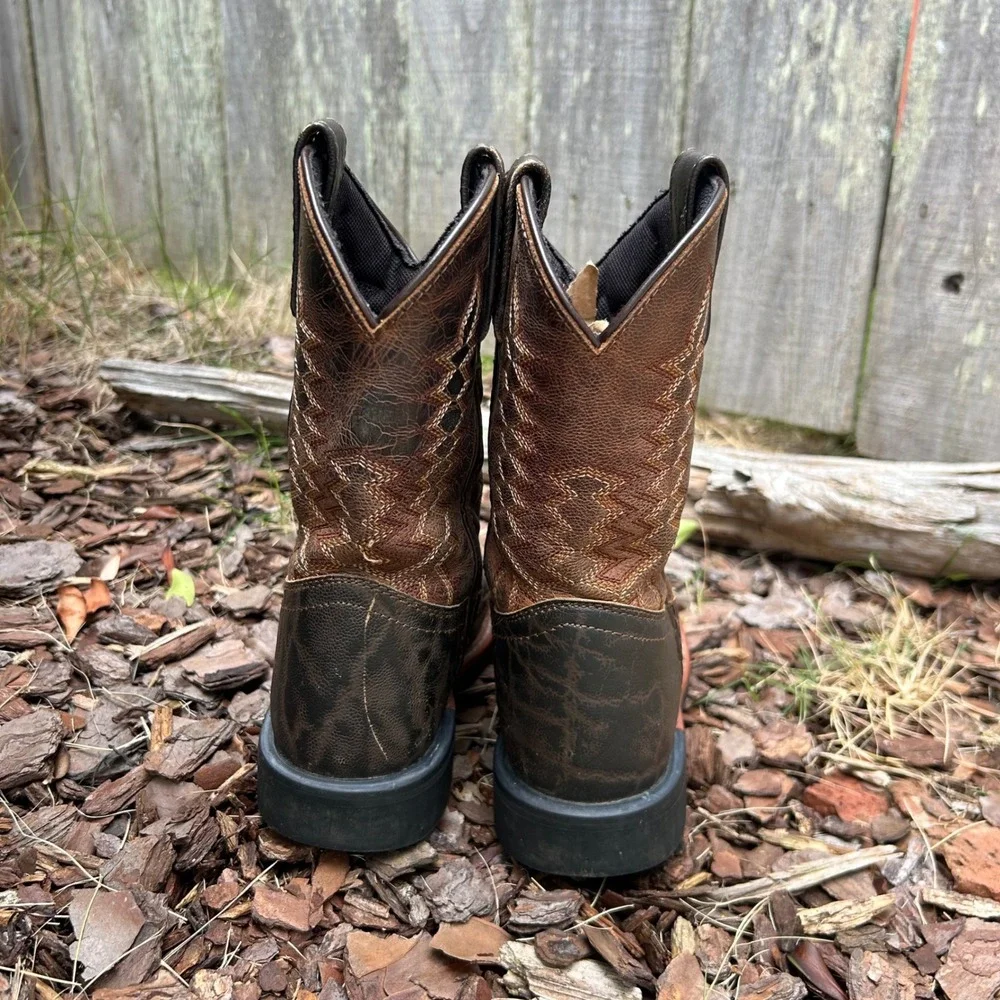 Dan Post Childrens Brown‎ Leather Western Cowboy Boots PC2945 Size 12.5D